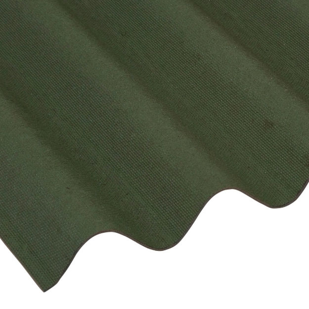 Picture of COROLINE CORRUGATED BITUMEN SHEET GREEN
2.6MM X 950MM WIDTH X 2000MM LENGTH
