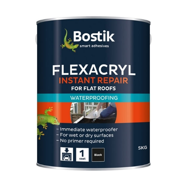 Picture of BOSTIK FLEXACRYL INSTANT REPAIR BLACK 5KG