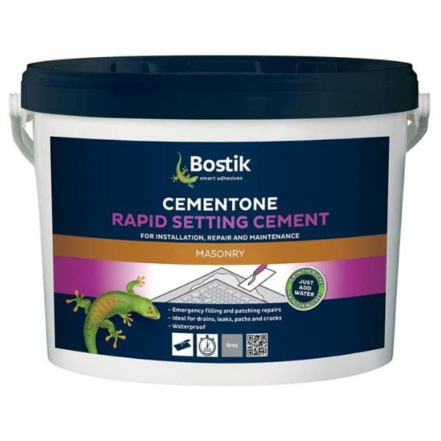 Picture of BOSTIK CEMENTONE RAPID SETTING WATERPROOF CEMENT TUB GREY 2.5 KG