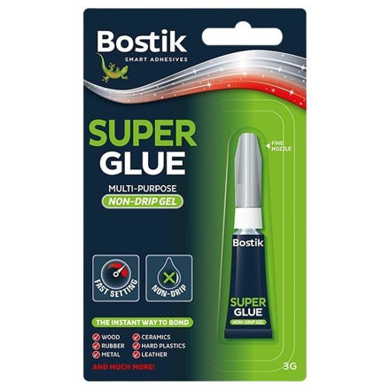 Picture of BOSTIK SUPER GLUE NON-DRIP GEL 3G