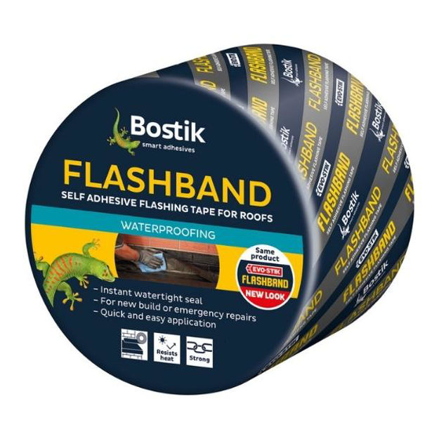 Picture of BOSTIK GREY FLASHBAND - SELF ADH. - 150MM X 3.75MTR - C/W PRIMER