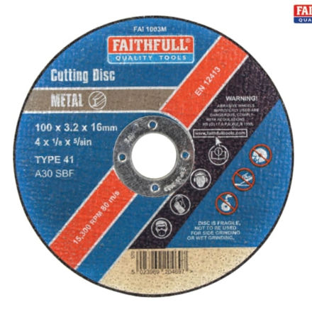 Picture of FLAT METAL CUTTING DISC 100MM