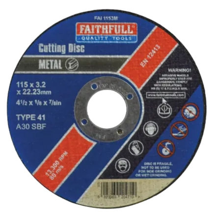 Picture of FLAT METAL CUTTING DISC 115MM