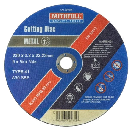 Picture of FLAT METAL CUTTING DISC 230MM