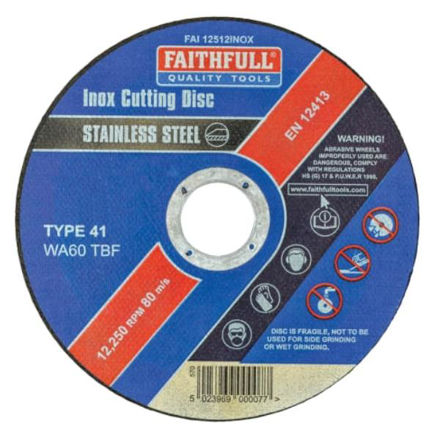 Picture of FLAT S/STEEL INOX CUTTING DISC 115 X 1.2 X 22.2MM