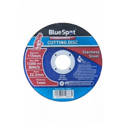 Picture of BLUESPOT 115MM (4.5") STAINLESS STEEL CUTTING DISC