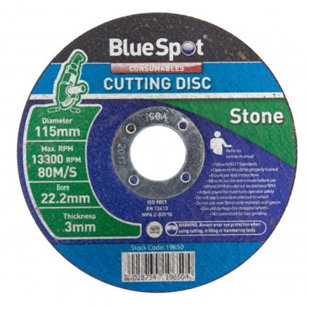 Picture of BLUESPOT 115MM (4.5") STONE CUTTING DISC