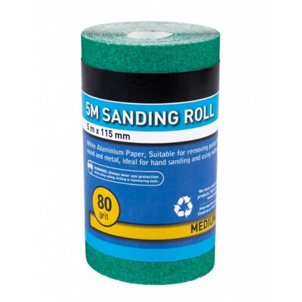 Picture of BLUESPOT 5MTR 115MM SANDING ROLL 80 GRIT
