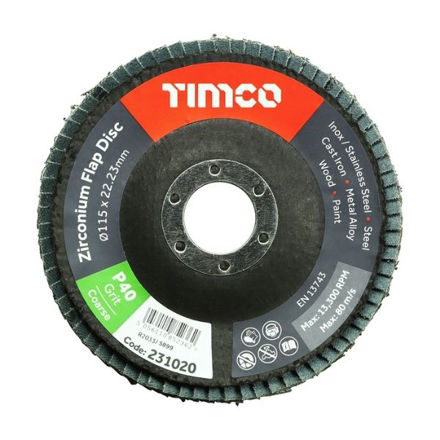 Picture of ZIRCONIUM FLAP DISC P40 115 X 22.23