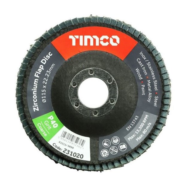 Picture of ZIRCONIUM FLAP DISC P40 115 X 22.23