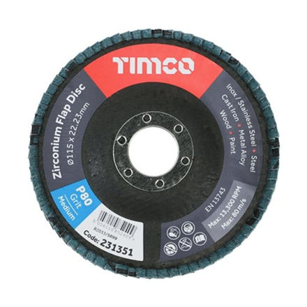 Picture of ZIRCONIUM FLAP DISC P80 115 X 22.23