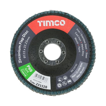 Picture of ZIRCONIUM FLAP DISC P60 115 X 22.23