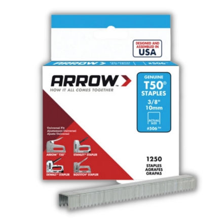Picture of ARROW T50 STAPLES 3/8"" 10MM (BOX 1250)