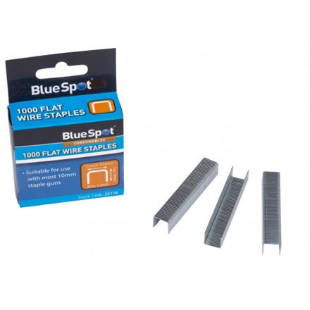 Picture of BLUESPOT 1000 PCE 10MM FLAT WIRE STAPLES