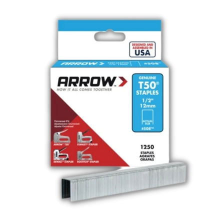 Picture of ARROW T50 STAPLES 1/2"" 12MM (BOX 1250)