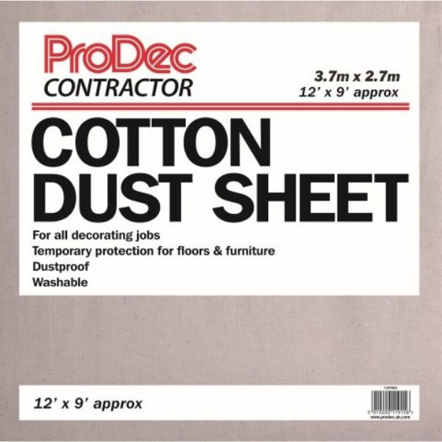 Picture of 12' X 9' COTTON TWILL DUST SHEET CONTRACTOR 