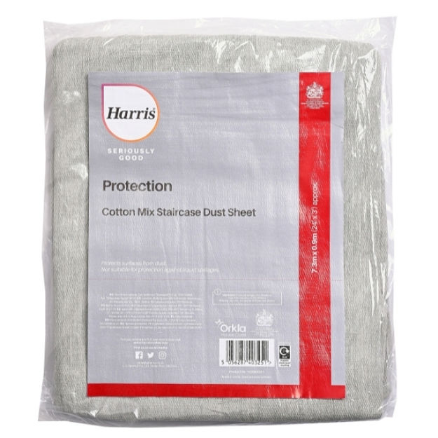 Picture of COTTON RICH STAIRCASE DUST SHEET 7.3M X 0.9M 24'X3'