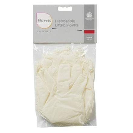 Picture of ESSENTIALS DISPOSABLE LATEX GLOVE PACK 10