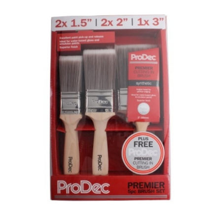 Picture of PRODEC PREMIER SYNTHETIC PAINT BRUSH PACK 6 