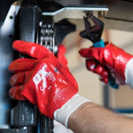 Picture of OX-S245709 RED PVC GLOVES SIZE 9 PER PAIR