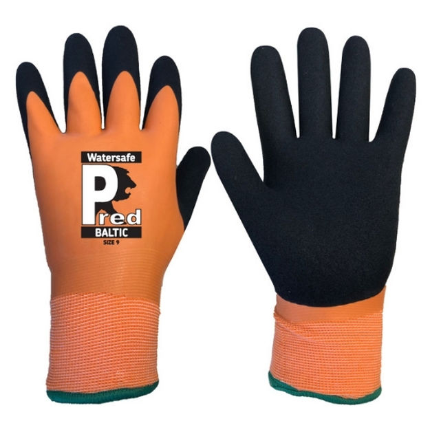 Picture of PREDATOR BALTIC WATERPROOF GLOVE LARGE (9) ORANGE LATEX