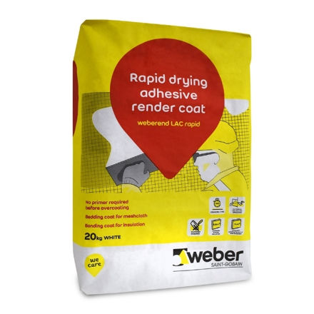 Picture of WEBEREND LAC RAPID DRYING ADHESIVE RENDER COAT 20KG 
