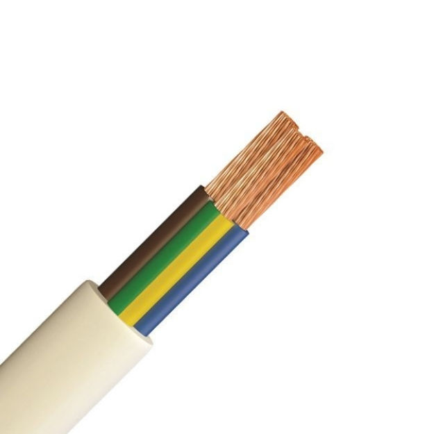 Picture of 1.5MM WHITE HEAT RESIST CABLE MTR 3093Y 3 CORE