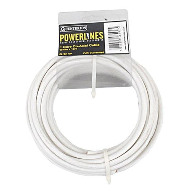 Picture of WHITE X 10M CO-AXIAL CABLE