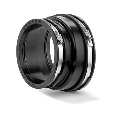 Picture of 4"" CLAY TO 4"" PLASTIC BANDSEAL COUPLING