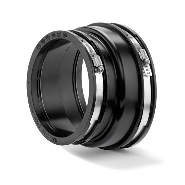 Picture of 4"" CLAY TO 4"" PLASTIC BANDSEAL COUPLING