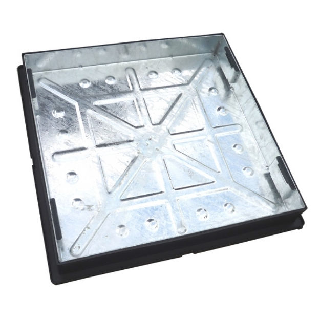 Picture of DR6060-80SLK 5TON GALV TOP MANHOLE COVER
600X600MM STEEL FRAME BLOCK PAVIOR TYPE

