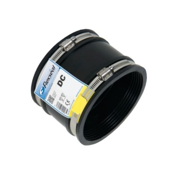 Picture of 4""CLAY TO 4"" CLAY DRAIN COUPLING(S/S BAND)