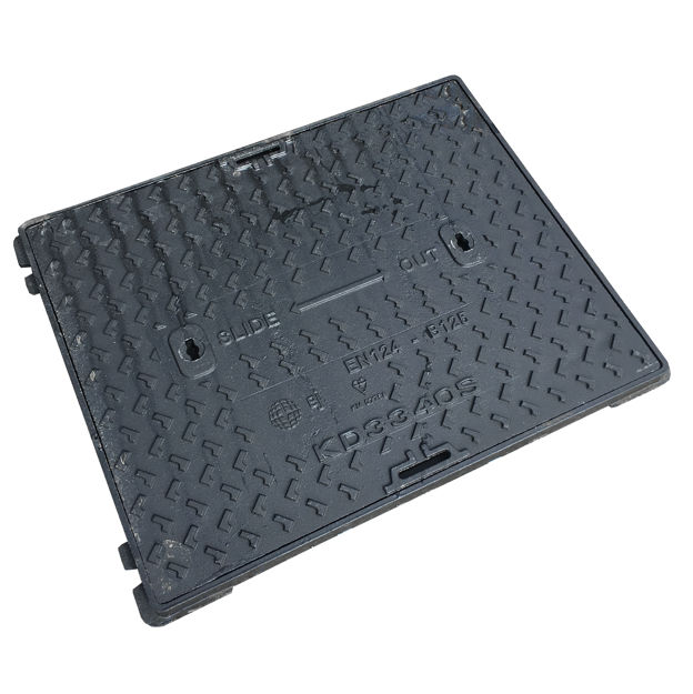Picture of B125 600 X 450 DUCTILE IRON SLIDE OUT SOLID TOP COVER AND FRAME