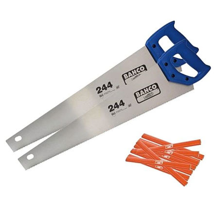 Picture of BAHCO 244 TWIN PACK 22IN HANDSAWS PLUS PENCILS