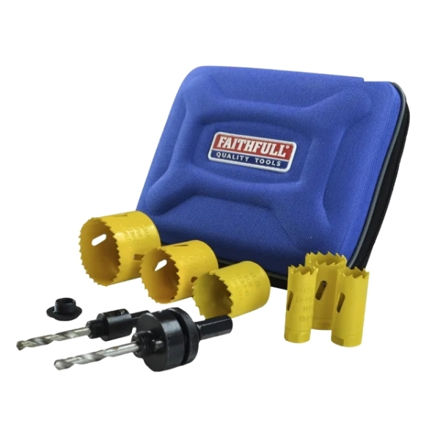 Picture of FAITHFULL PLUMBERS HOLESAW KIT 19-57MM (9 PIECE)