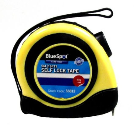 Picture of BLUESPOT 5M SOFT GRIP SELF-LOCK TAPE MEASURE