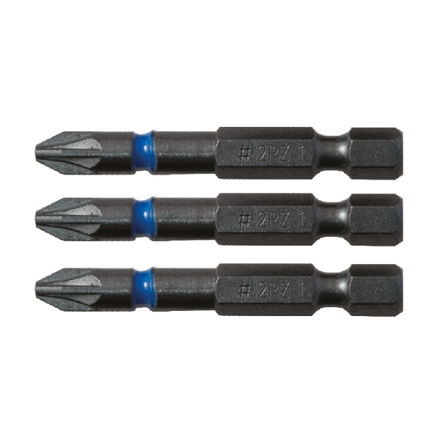 Picture of BLUE STEEL IMPACT SCREWDRIVER BIT 50MM PZ2 PK3