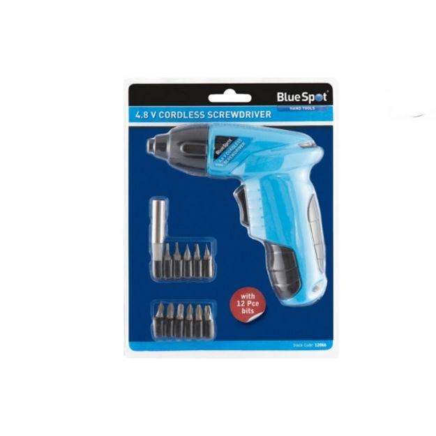 Picture of BLUESPOT 4.8 V CORDLESS SCREWDRIVER WITH 12 PCE BITS