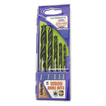 Picture of FAITHFULL BRAD POINT WOOD DRILL SET 4-10MM