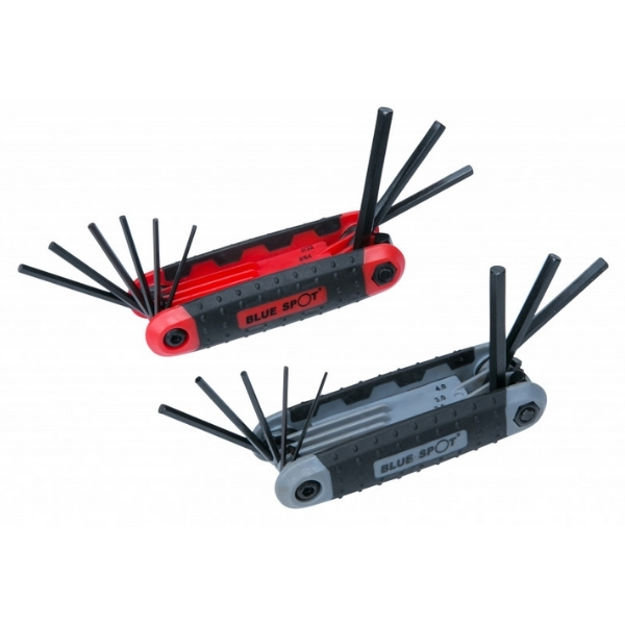 Picture of BLUESPOT METRIC AND IMPERIAL HEX KEY SET 1.5-8MM 5/64"-1/4" (17 PIECE)