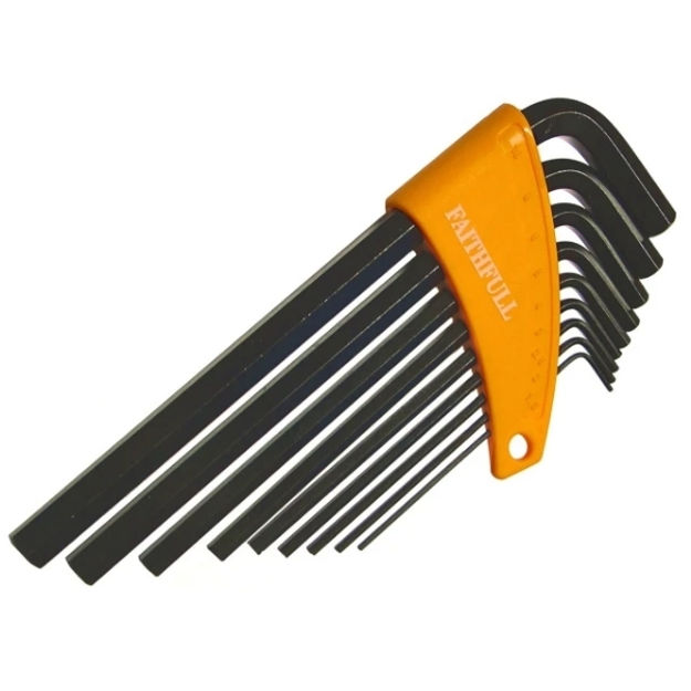 Picture of FAITHFULL LONG ARM HEXAGON KEY SET 9 PIECE METRIC
