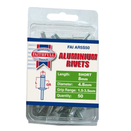 Picture of FAI/FULL FAIAR5S50 4.8MM SHORT RIVET PK50