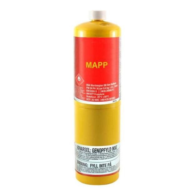 Picture of FAI/FULL 400G MAPP GAS CYLINDER CGA600 FITTING