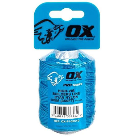 Picture of OX-P103510 PRO NYLON HIGH VIS BUILDER LINE
105M / 350FT CYAN
