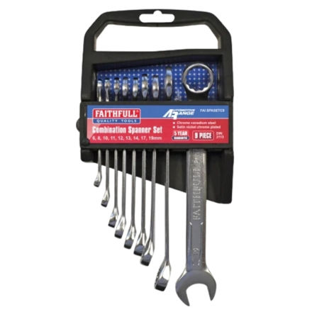 Picture of FAISPASETC9 COMBINATION SPANNER SET PK9