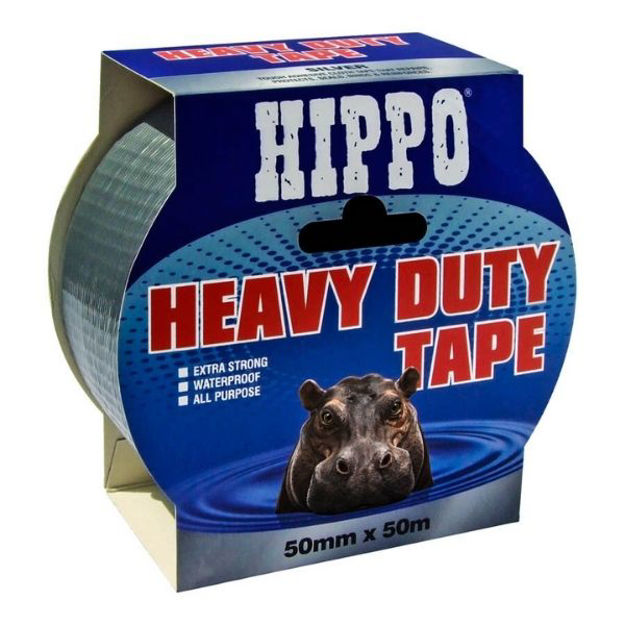 Picture of HIPPO HEAVY DUTY TAPE 50MM X 50M SILVER
