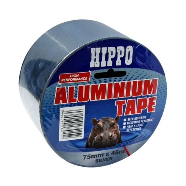 Picture of HIPPO ALUMINIUM TAPE 50MM X 45M SILVER