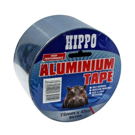 Picture of HIPPO ALUMINIUM TAPE 75MM X 45M SILVER
