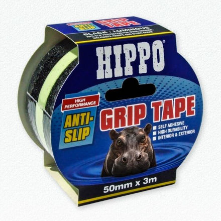 Picture of HIPPO ANTI-SLIP GRIP TAPE 50MM X 3M BLACK / LUMINOUS