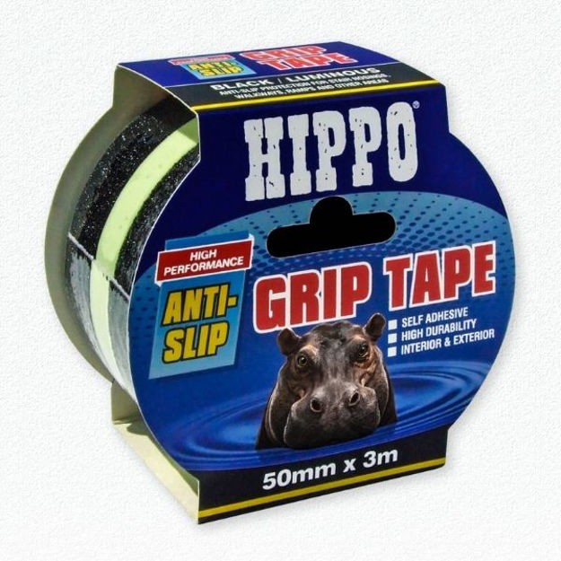 Picture of HIPPO ANTI-SLIP GRIP TAPE 50MM X 3M BLACK / LUMINOUS